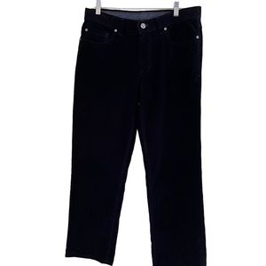 Hiltl Black Corduroy Straight Leg Jean 34